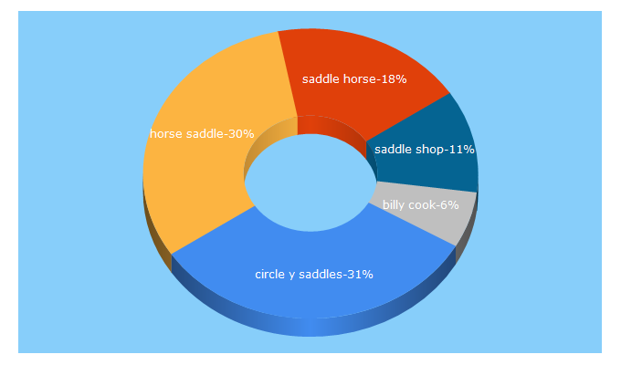 Top 5 Keywords send traffic to horsesaddleshop.com