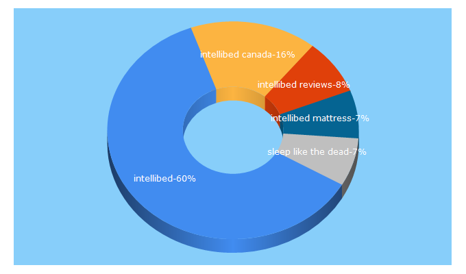 Top 5 Keywords send traffic to intellibed.com