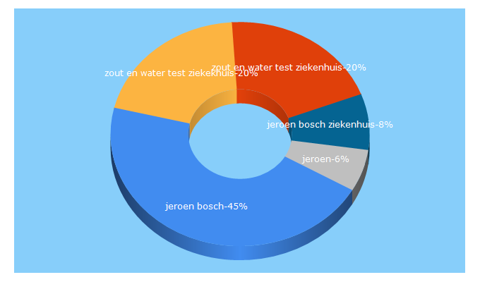 Top 5 Keywords send traffic to jeroenboschziekenhuis.nl