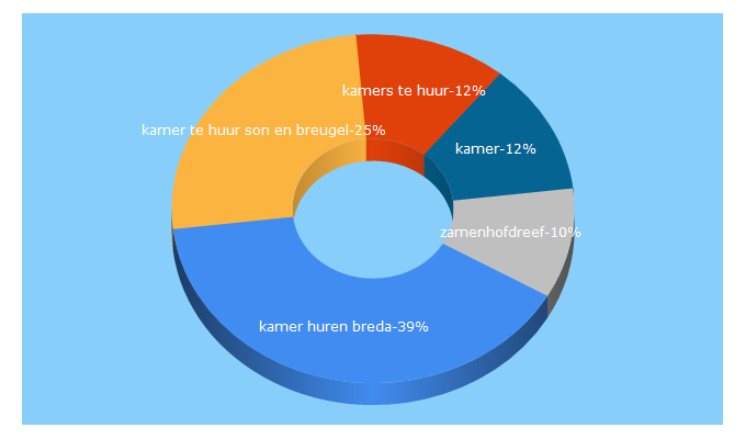 Top 5 Keywords send traffic to kamerstunt.nl