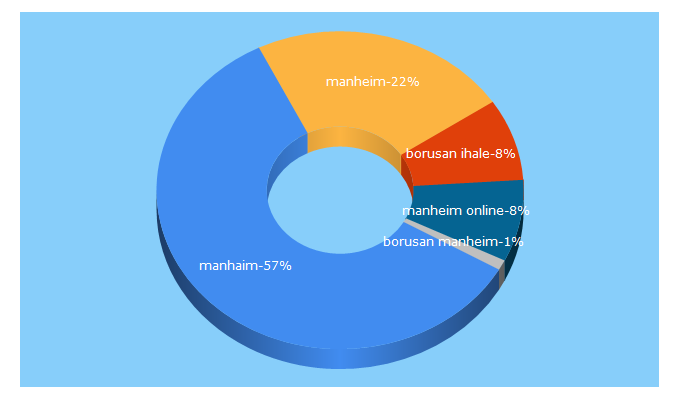 Top 5 Keywords send traffic to manheimturkiye.com