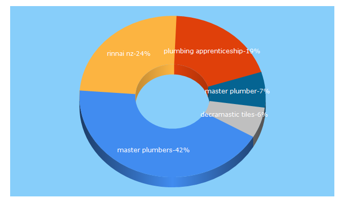 Top 5 Keywords send traffic to masterplumbers.org.nz