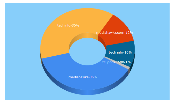 Top 5 Keywords send traffic to mediahawkz.com