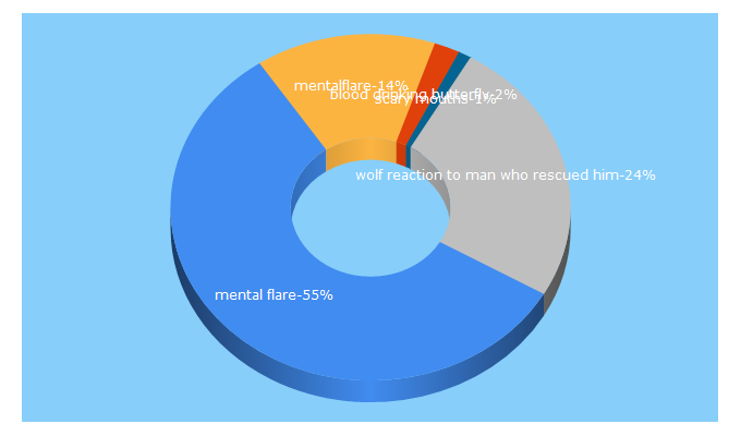 Top 5 Keywords send traffic to mentalflare.com