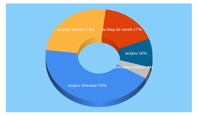 Top 5 Keywords send traffic to monvanityideal.com