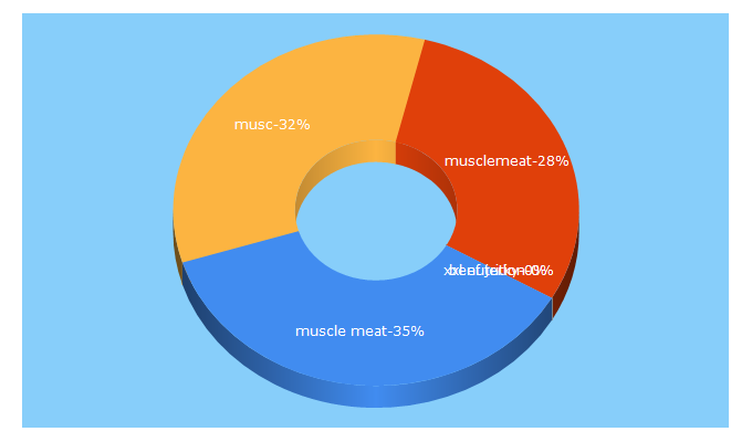 Top 5 Keywords send traffic to musclemeat.nl