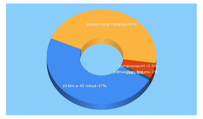 Top 5 Keywords send traffic to naszebieganie.pl