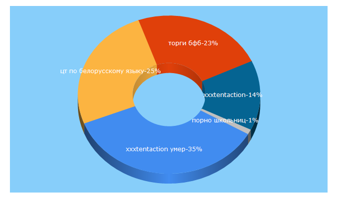 Top 5 Keywords send traffic to newsbel.by