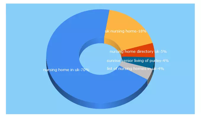 Top 5 Keywords send traffic to nursinghomes.co.uk