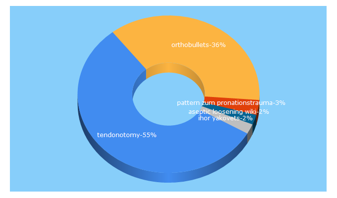 Top 5 Keywords send traffic to orthopaedicweblinks.com