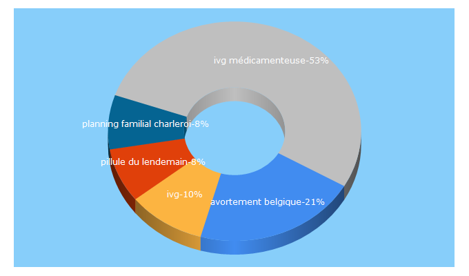 Top 5 Keywords send traffic to planningsfps.be