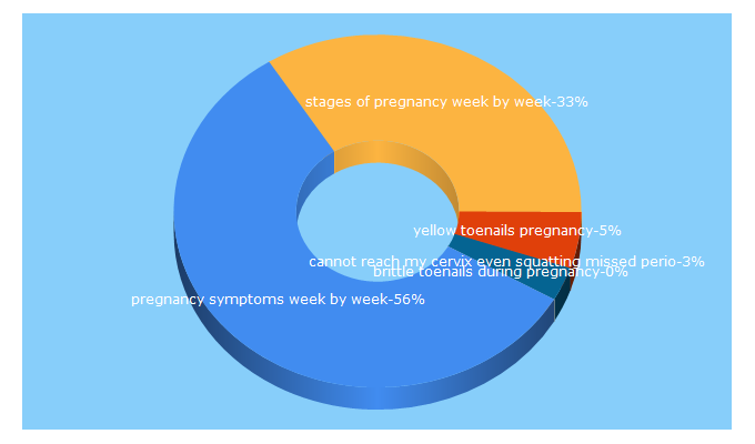 Top 5 Keywords send traffic to pregnancylounge.com