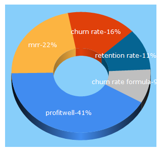 Top 5 Keywords send traffic to profitwell.com