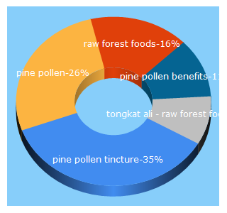 Top 5 Keywords send traffic to rawforestfoods.com