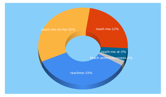 Top 5 Keywords send traffic to reachme.com