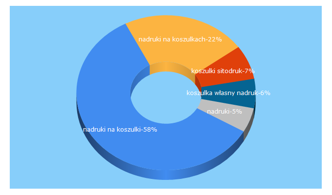 Top 5 Keywords send traffic to robimynadruki.pl