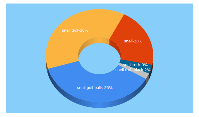 Top 5 Keywords send traffic to snellgolf.com