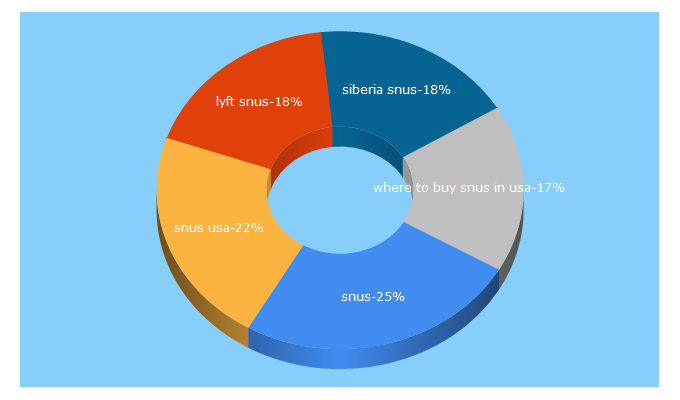 Top 5 Keywords send traffic to snus.us