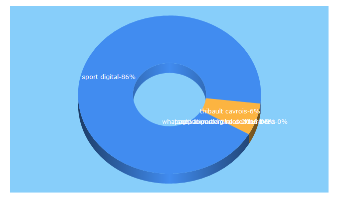 Top 5 Keywords send traffic to sport-digital.fr