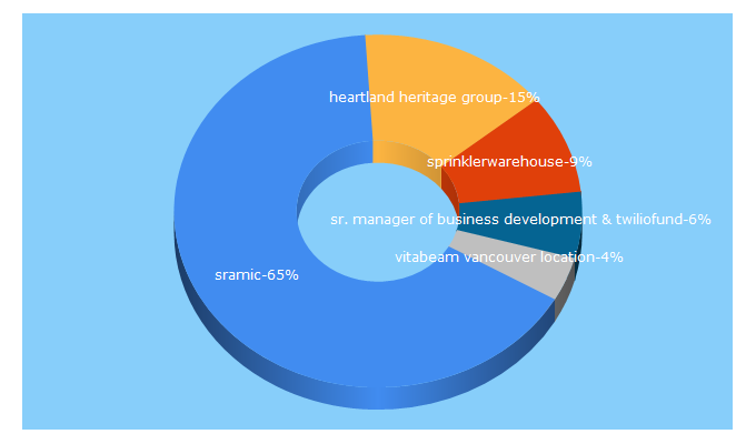 Top 5 Keywords send traffic to sramic.com