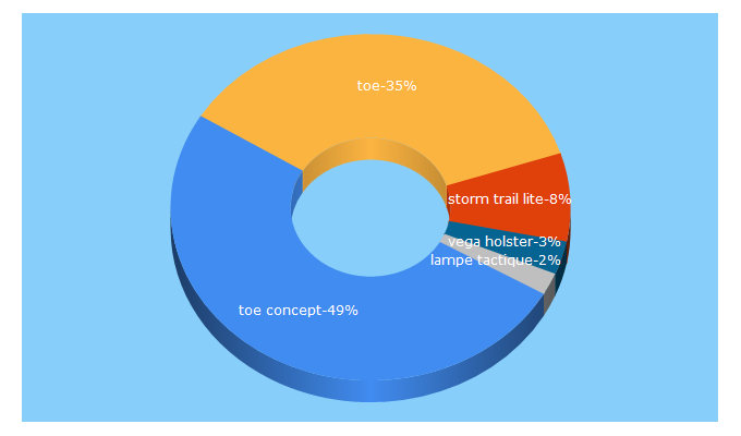 Top 5 Keywords send traffic to toe-concept.com