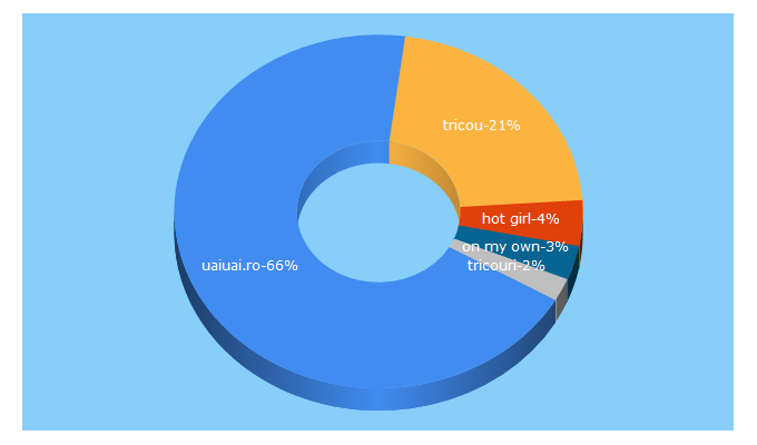 Top 5 Keywords send traffic to uaiuai.ro