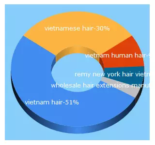 Top 5 Keywords send traffic to vietnamhairs.com