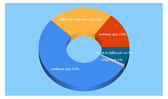 Top 5 Keywords send traffic to wellnessspa.com